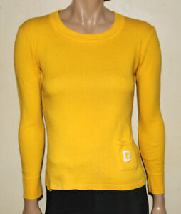 PIERRE CARDIN vtg MOD MCM yellow knit top  Space Age fashion