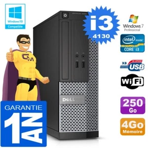 PC DELL 3020 SFF Core I3-4130 RAM 4Go Scheibe 250 GB Dvd-Brenner Wifi W7 - Bild 1 von 3