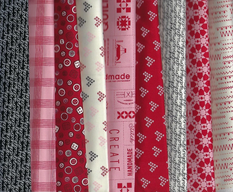 Juego de 9 cuartos de grasa de tela de edredón de algodón Moda & Sweetwater Threads ¡ÚLTIMO JUEGO! Foto 1 de 1