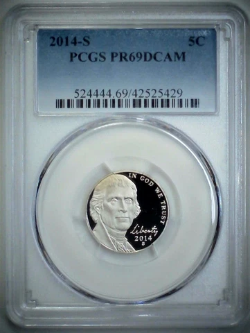 2014-S 5C Jefferson Nickel PCGS PR69DCAM 23stt0112 Cover
