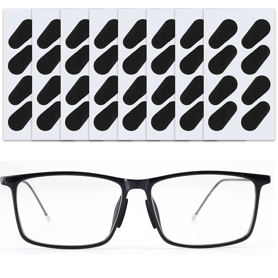 48 Silikon-Nasenpads schwarz - Selbstklebend, rutschfest für Brillen & Sonnenbri - Bild 1 von 4