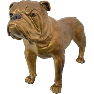 Escultura de bronce "Perro - Bulldog Inglés", oro - Imagen 1 de 4
