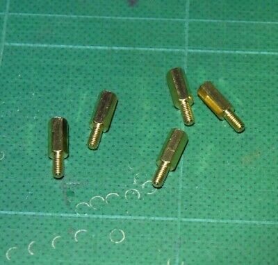 Male-Female Standoff M3x10+6mm 20pcs Brass PCB Spacer Metric Hex Screw • 4.39£