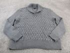 INC International Concepts Cable Knit Sweater Shawl Collar Mens XXL Gray EUC