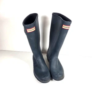 Hunter Original Tall Navy Festival Wellies Wellingtons Boots - UK Size 5 - Imagen 1 de 9