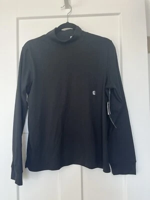 NWT Hastings & Smith Women Black Long Sleeve Turtle Neck Autumn Leave Top PXL - Image 1 of 4