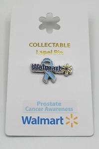 Walmart Limited Collectable Metal Prostate Cancer Awareness Ribbon Pin - Picture 1 of 3