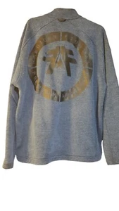 FELPA UOMO AMERICAN FIGHTER ATLETICA FULL ZIP PILE LOGO GIACCA FIBBIA 3XL - Foto 1 di 19