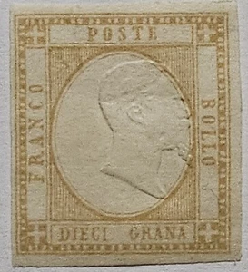 NEAPOLITANISCHE PROVINZEN SUPERB 1861 10gr Bistro Arancio Original Kaugummi. 200€. Sa22d - Bild 1 von 3
