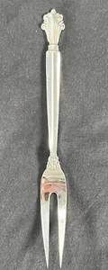Acanthus by Georg Jensen Sterling Silver Cold Meat Fork 2-Tine 8 1/8" - Picture 1 of 3