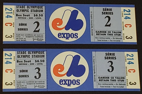 1981 - MONTREAL EXPOS - MLB - PLAYOFF SERIES - "PHANTOM" - TICKETS (2) -ORIGINAL Cover