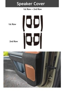 Speaker Cover Felt Fabric 4Pcs+4Pcs Ups/Ems# Black for Kia Tasman 2025~2026 - Bild 1 von 9