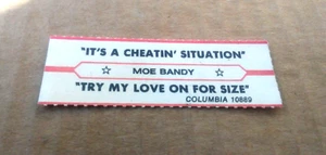 JUKEBOX TITELSTREIFEN MOE. BANDY-It's A Cheatin' Situation/Try My Love..For -L@@K! - Bild 1 von 1