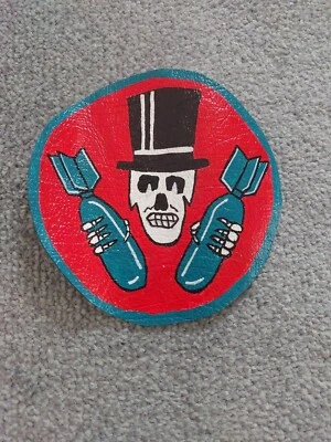 Hand Painted WW2 Leather Squadron Group Patch 399th Bombardment Squadron  - Image 1 of 4