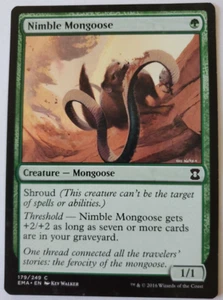 MTG Magic The Gathering Card Nimble Mongoose Creature Mongoose Green Eternal Mas - Picture 1 of 2