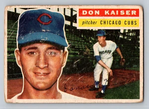 1956 Topps Vintage Clyde Kaiser #124 Trading Card MLB Chicago Cubs - Picture 1 of 2