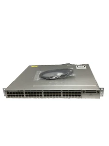 AS IS Cisco WS-C3850-48F-S 48-Ports Gigabit PoE+ Switch w/ C3850-NM-4-1G - Picture 1 of 4