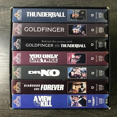 James Bond Collection VHS Goldfinger Dr No Thunderball You Only Live Twice - Image 1 of 4