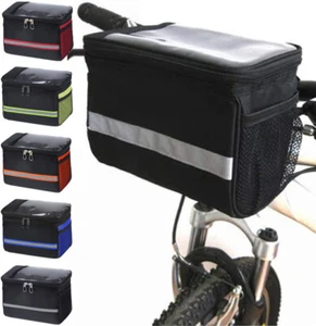 Bike Basket Bag Large Capacity Bike Handlebar Bag Detachable Bicycle Frame Pouch - Picture 1 of 19