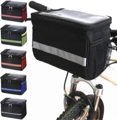 Bike Basket Bag Large Capacity Bike Handlebar Bag Detachable Bicycle Frame Pouch - Image 1 of 4