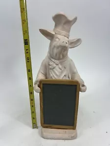 Vintage Koch Schwein Statue mit Kreidetafel Grill Restaurant Display 15" 1997 - Bild 1 von 9
