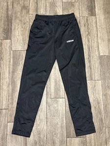 Pantalones Adidas Para Hombre Medianos Negros Atléticos Pista Joggers Ligeros Poliéster Logo - Imagen 1 de 5