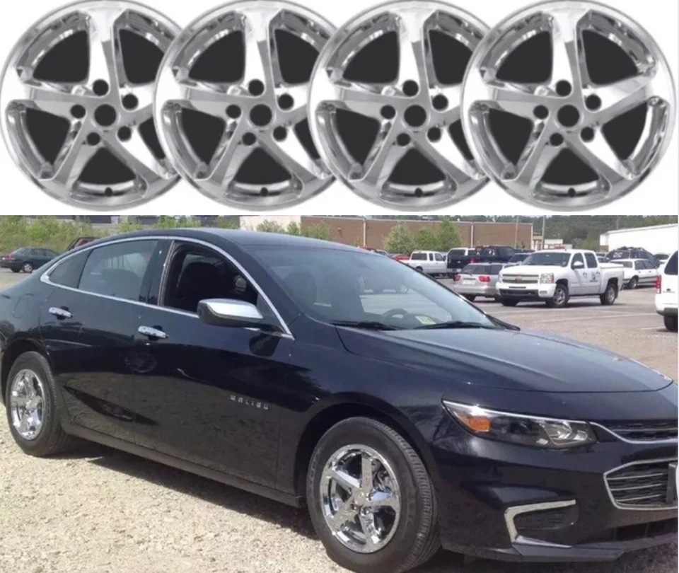 Tapacubos tapacubos 4 para Chevrolet Malibu LS 2016-2018 cromados 16" Foto 1 de 4