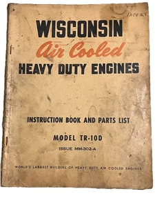 Libro de instrucciones y lista de piezas de MOTOR WISCONSIN TR10D GUÍA DE CATÁLOGO MANUAL DE REPARACIÓN - Imagen 1 de 6