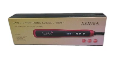 AsaVea 2.0 Ceramic Hair Straightening Brush, Red With Box - Image 1 of 4