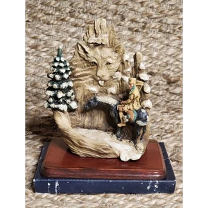 Native American Indian Riding Horse Down Cougar Mountain Statement Piece - Picture 1 of 8