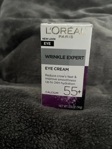 L'OREAL PARIS Anti-Wrinkle Expert 55+ Calcium Intensive Eye Cream 0.5 fl. oz NEW - Picture 1 of 4