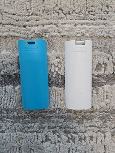 Lot of 2 OEM GENUINE Nintendo Wii White Blue Remote Controller Battery Covers - Picture 1 of 2