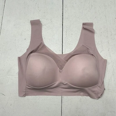 Sujetador deportivo ligero acolchado púrpura claro inalámbrico sin forro para mujer talla 5XL NUEVO Foto 1 de 4