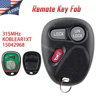 3B Remote Key Fob For Chevrolet Silverado GMC Sierra 1500 2500 3500 2001 2002 US - Image 1 of 4