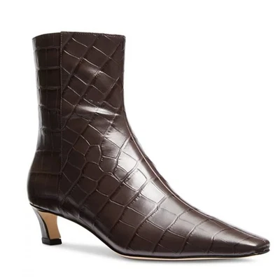 Botas Michael Kors Cosmo Croc salto gatinho marrom chocolate novo na caixa varejo $175 - 7 - Imagem 1 de 4