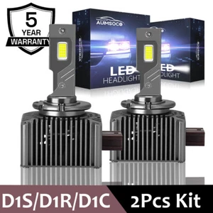 For Saab 9-3X 2010 LED Headlight Bulbs D1S D1R 110W 9600LM 6000K 2Pcs Kit - Picture 1 of 11