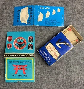 Vtg 1950s Lot Of 3 US Navy Fleet Sasebo Japan Matchcovers Mess Fiddler’s Green - Picture 1 of 15