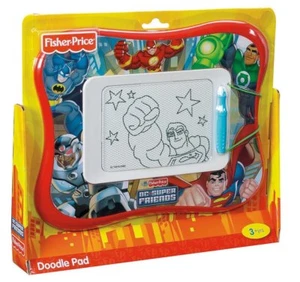 PANTALLA DE DIBUJO MAGNÉTICO FISHER PRICE DC SUPER FRIENDS DOODLE PAD PRO T4970 2010 - Imagen 1 de 3
