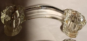 Vintage Schubladengriffe - Glas 3" Mitte Befestigungslöcher - 50er Jahre Menge 5 - Bild 1 von 4