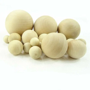Natural Wooden Craft Wood Balls Round Sphere Craft Supplies 6mm to 75mm Diameter - Picture 1 of 3