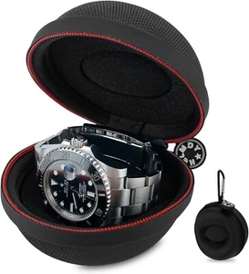 Watch Travel Case Waterproof Single Box for Men, Nylon Portable Watch Organizer - Picture 1 of 5