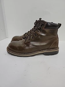 RUGGED OUTBACK BROWN LEATHER WATERPROOF SKID RESISTANT WORK ANKLE MENS 9.5 BOOTS - Picture 1 of 5
