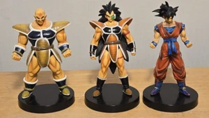 Lot 3 Figures Dragonball Z Kai Japan Raditz ,Son Goku Scouter. Nappa 5 inchs - Picture 1 of 5