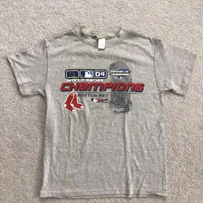 Vintage Boston Red Sox 2004 World Series Champions T-Shirt Youth L New Old Stock - Image 1 of 4