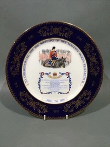 Aynsley Bone China Queen Elizabeth II 60th Birthday Plate - Picture 1 of 5
