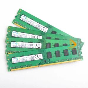 Samsung 4x8GB PC3L 12800U 2RX8 DDR3 1600MHz Memory RAM DIMM Desktop Low Density" - Picture 1 of 5