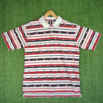 TABASCO Red/White/Blue AMERICAN FLAG Stars & Stripes Golf Polo Shirt xL - Изображение 1 из 4