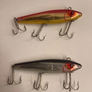 2 Vintage L&S Bait MirrOlure 52M21 52m28 Saltwater Fishing Lures lure lot of2• - Picture 1 of 5