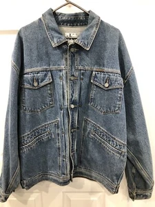 Vintage 90's Real Calvin Klein Jeans Men's Denim Jacket Double Stone Washed XL - Picture 1 of 12