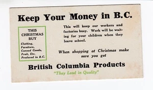 Blotter d'inchiostro Keep Your Money In BC British Columbia Products - Foto 1 di 2